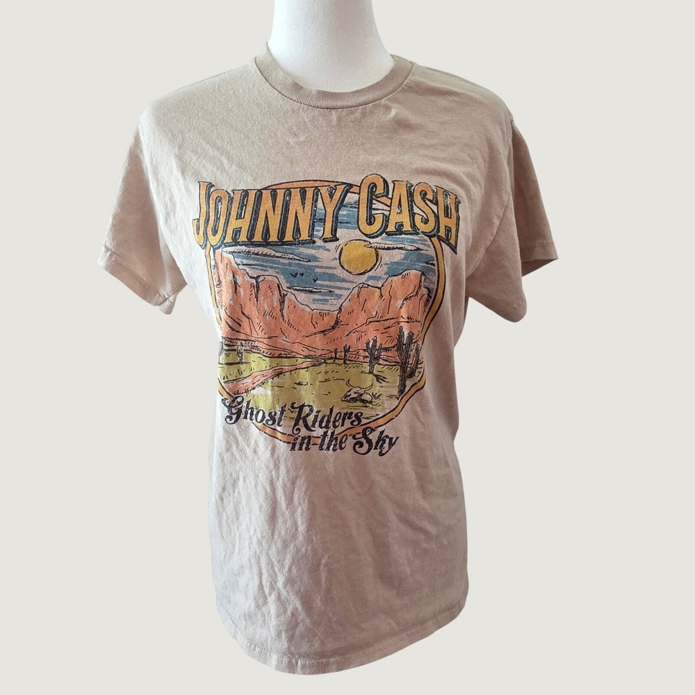 Johnny Cash Official Graphic Tee Shirt Ghost Riders in the Sky Western Small